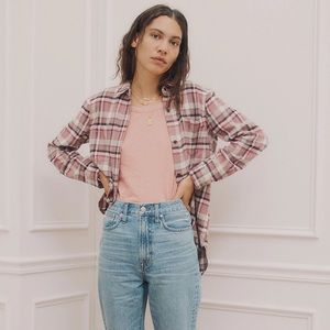 MADEWELL XS Classic Ex-Boyfriend Shirt in Cornado Plaid NC827